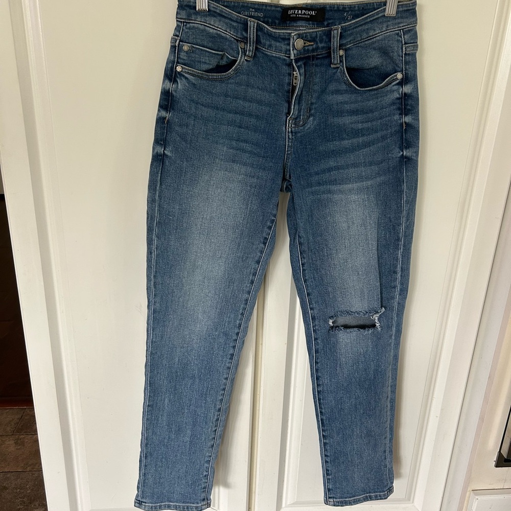 Blue Jeans Classic Liverpool Los Angeles Ankle Cropped Jeans  Size 4 - 28 inseam